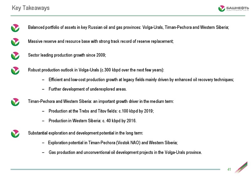 October 2015 Investor Day – Bashneft – slide 40