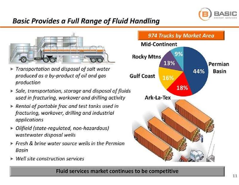 GLOBAL HUNTER SECURITIES ENERGY CONFERENCE – Basic Energy Services Inc. – slide 12