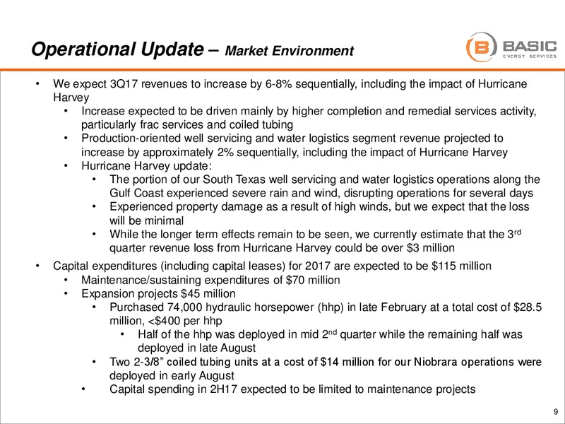 Barclays CEO Power Conference – Basic Energy Services Inc. – slide 8