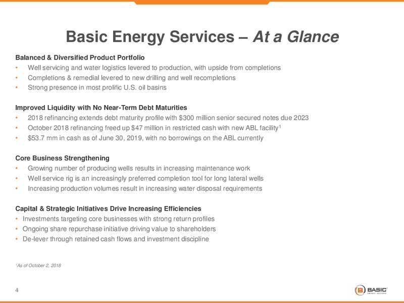 Johnson Rice Energy Conference – Basic Energy Services Inc. – slide 4