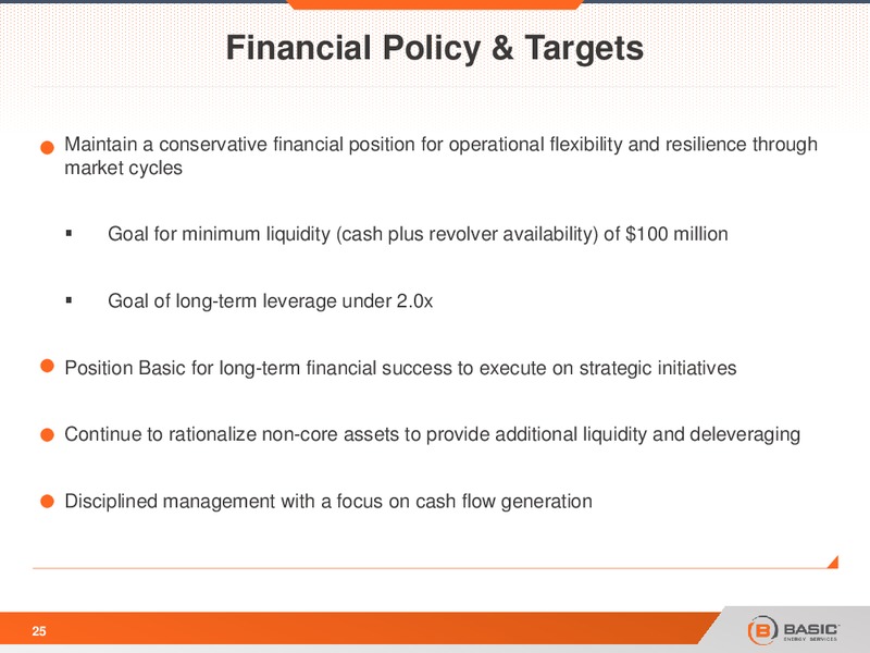 October 2018 Investor Presentation – Basic Energy Services Inc. – slide 24