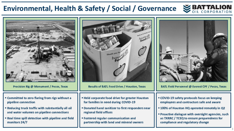 2Q 2020 Investor Presentation – Battalion Oil Corp. – slide 3