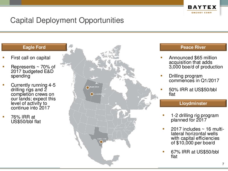 January 2017 Investor Presentation – Baytex Energy Corp. – slide 4