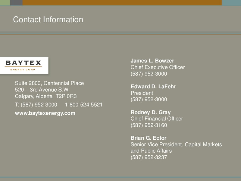 February 2017 Investor Presentation – Baytex Energy Corp. – slide 30