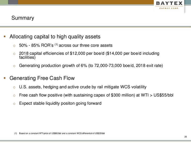 March 2018 Corporate Presentation – Baytex Energy Corp. – slide 22