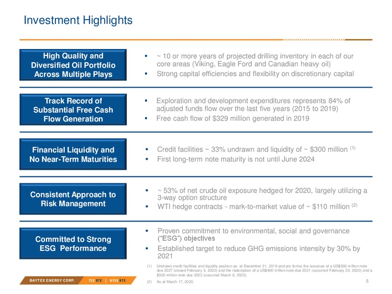 April 2020 Investor Presentation – Baytex Energy Corp. – slide 2