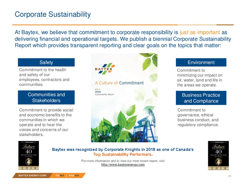 April 2020 Investor Presentation – Baytex Energy Corp. – slide 25