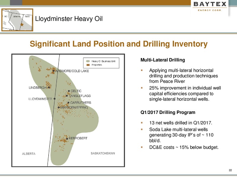 May 2017 Presentation – Baytex Energy Corp. – slide 19