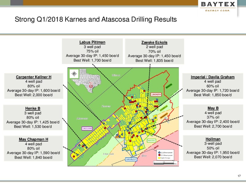 1Q 2018 Earnings Presentation – Baytex Energy Corp. – slide 14
