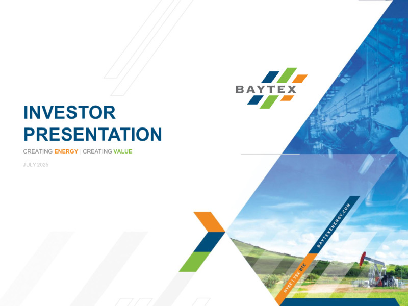 July 2025 Investor Presentation – Baytex Energy Corp. – slide 1