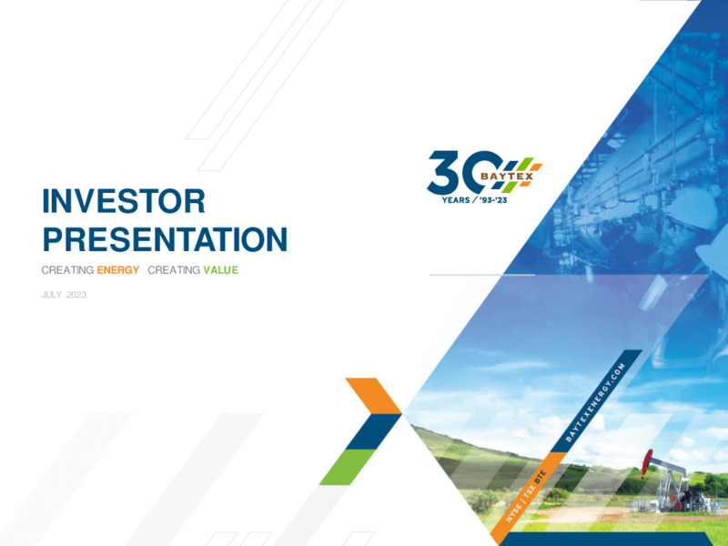 July 2023 Company Presentation – Baytex Energy Corp. – slide 1