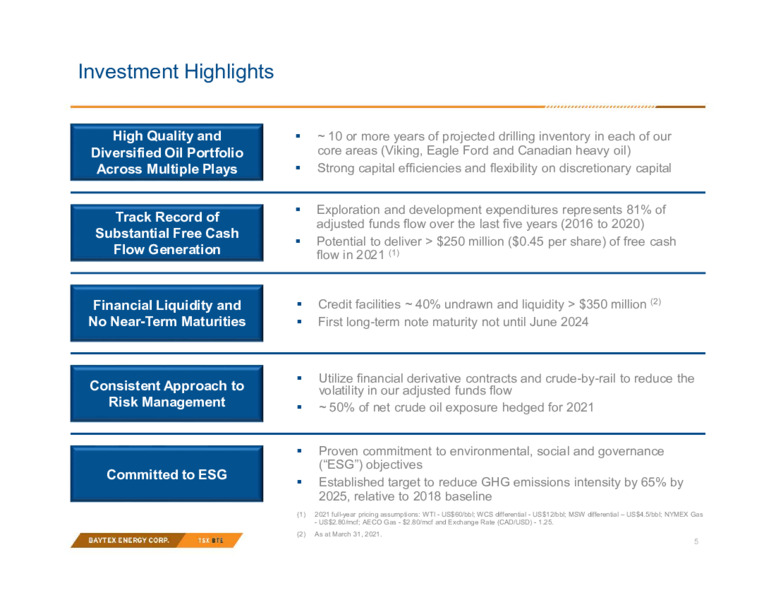 2Q 2021 Earnings Presentation – Baytex Energy Corp. – slide 2
