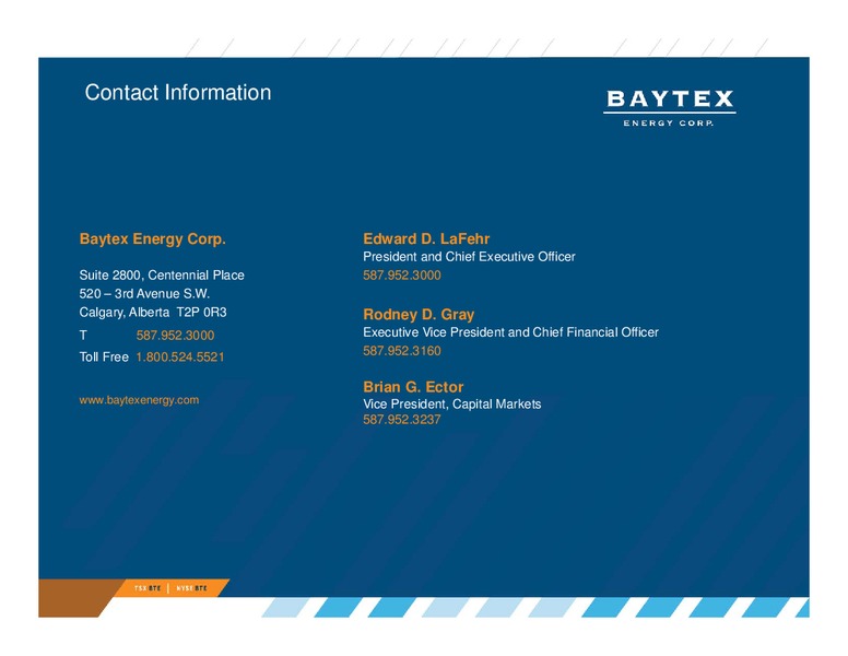 September 2018 Investor Presentation – Baytex Energy Corp. – slide 33