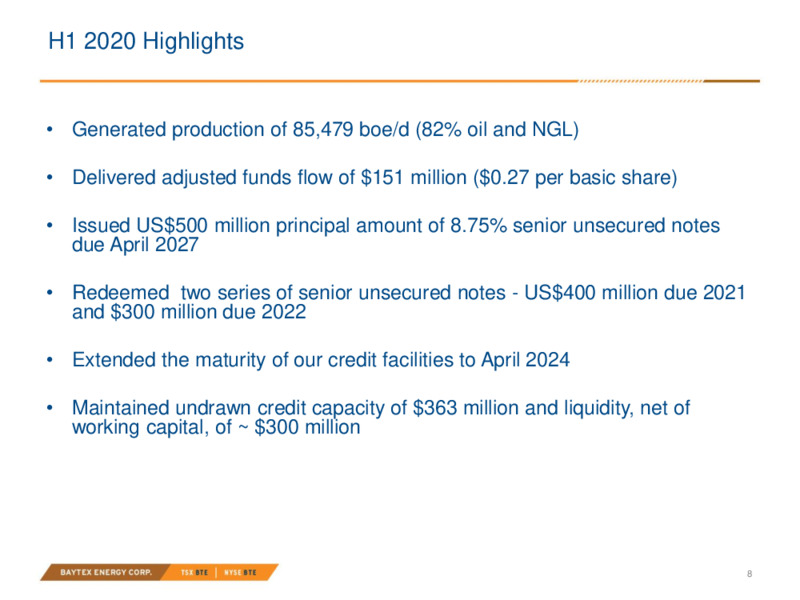 September 2020 Investor Presentation – Baytex Energy Corp. – slide 5