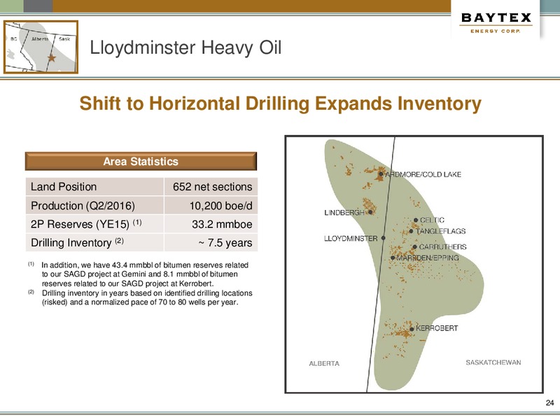 September 2016 Corporate Presentation – Baytex Energy Corp. – slide 21