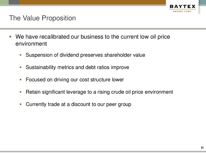 September 2015 Corporate Presentation – Baytex Energy Corp. – slide 28