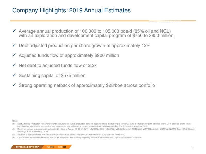 October 2018 Investor Presentation – Baytex Energy Corp. – slide 8