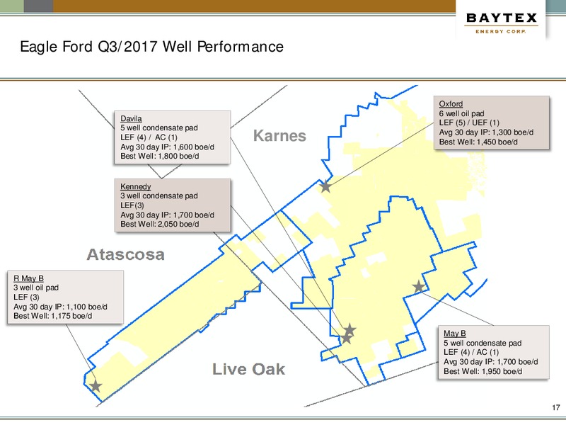 Q3 2017 Presentation – Baytex Energy Corp. – slide 14