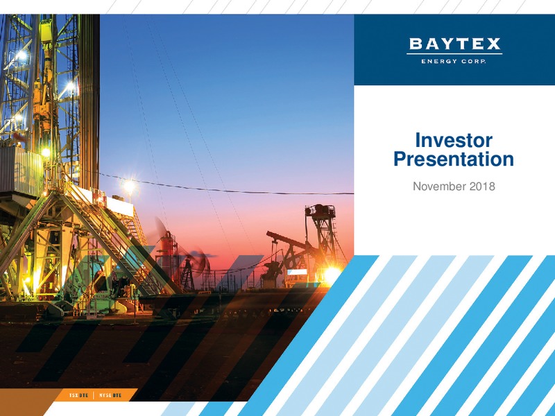 3Q 2018 Earnings Presentation – Baytex Energy Corp. – slide 1