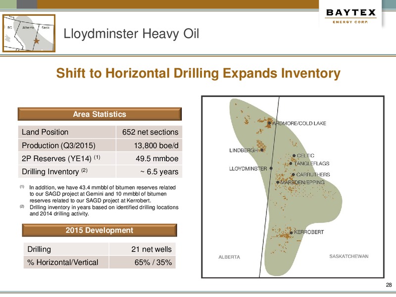 November 2015 Investor Presentation – Baytex Energy Corp. – slide 25