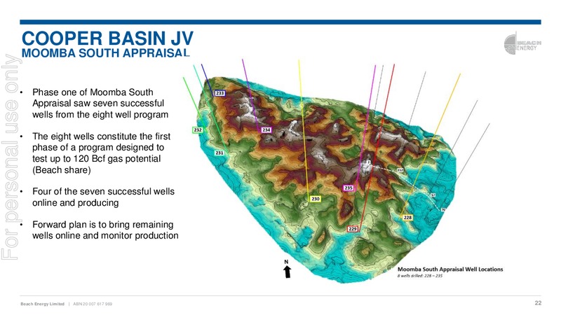FY 2019 Half Year Results Presentation – Beach Energy Limited – slide 21