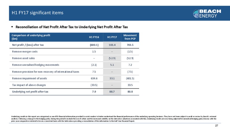 May 2017 Macquarie Australia Conference – Beach Energy Limited – slide 26