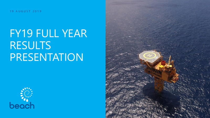 FY 2019 Earnings Presentation – Beach Energy Limited – slide 1