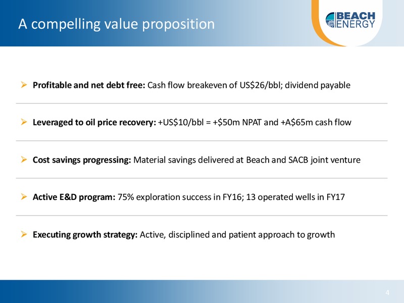 FY16 Preliminary Results and FY17 Outlook – Beach Energy Limited – slide 3