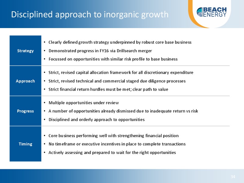 FY16 Preliminary Results and FY17 Outlook – Beach Energy Limited – slide 33