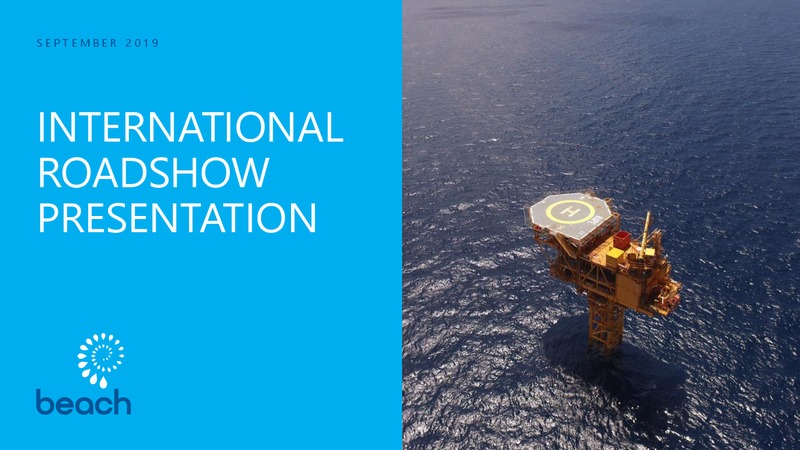 International Roadshow Presentation – Beach Energy Limited – slide 1