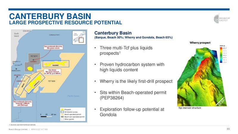 2018 Asia Roadshow Presentation – Beach Energy Limited – slide 84