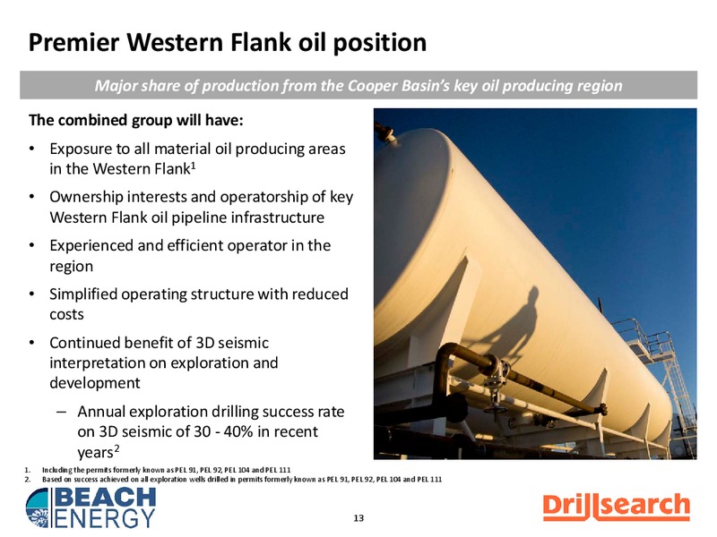 Merger of Beach and DrillSearch – Beach Energy Limited – slide 13
