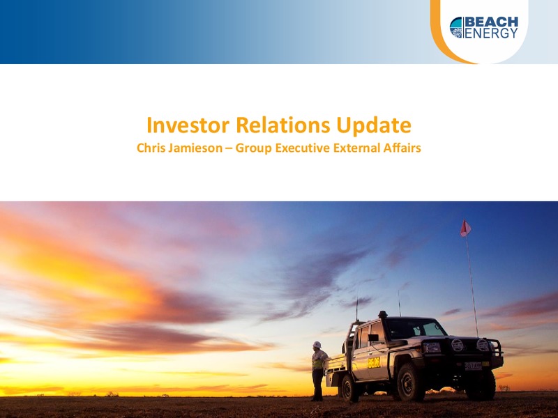 Investor Day November 2015 – Beach Energy Limited – slide 3