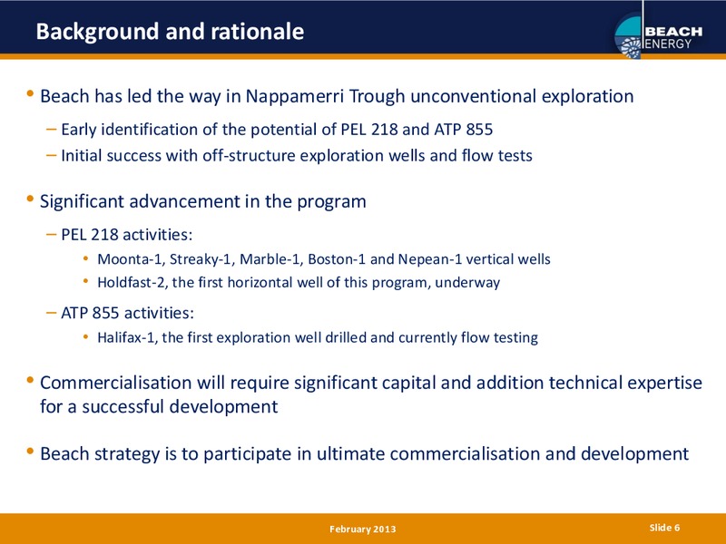 H1 2013 Earnings Call – Beach Energy Limited – slide 5