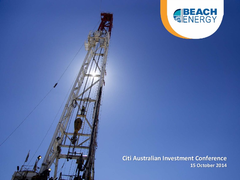 Citis 6th Annual Australian Investment Conference – Beach Energy Limited – slide 1