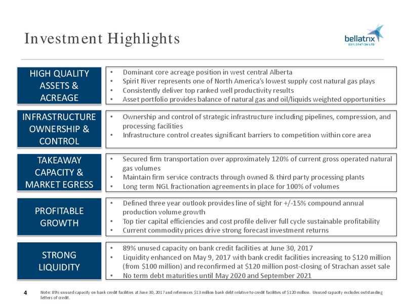 August 2017 Corporate Presentation – Bellatrix Exploration Ltd. – slide 3