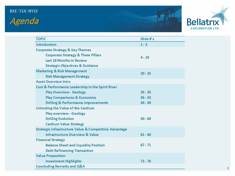Analyst Day Presentation 2018 – Bellatrix Exploration Ltd. – slide 2