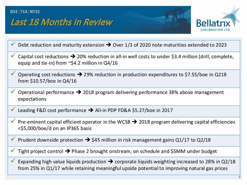 Analyst Day Presentation 2018 – Bellatrix Exploration Ltd. – slide 7