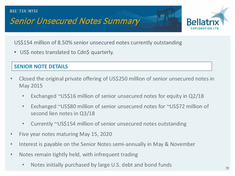 Analyst Day Presentation 2018 – Bellatrix Exploration Ltd. – slide 78