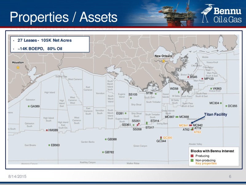 Enercom Oil and Gas Conference – Bennu Oil and Gas Llc – slide 5