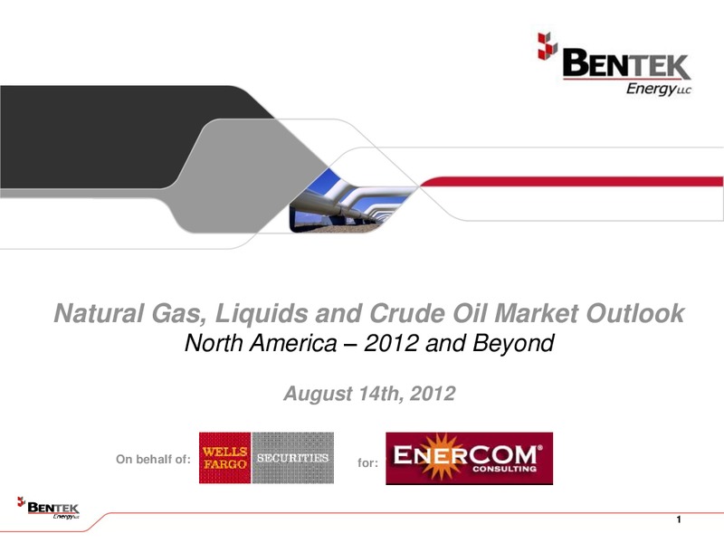 Wells fargo enercom's oil and gas conference 17 – Bentek Energy – slide 1