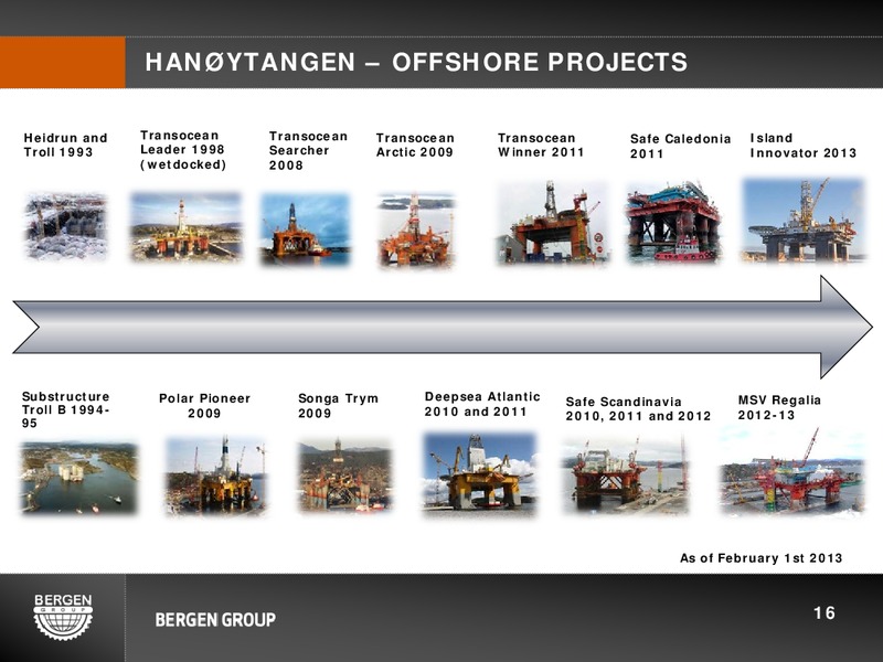 Q4 2012 EARNINGS CALL – Bergen Group – slide 15