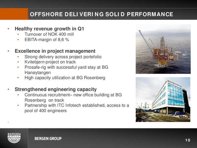 Q1 2011 EARNINGS CALL – Bergen Group – slide 10