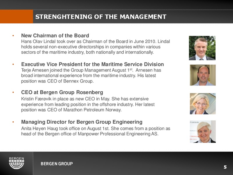 Q2 2010 EARNINGS CALL – Bergen Group – slide 4