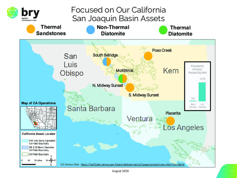 August 2020 Investor Presentation – Berry Corporation – slide 11