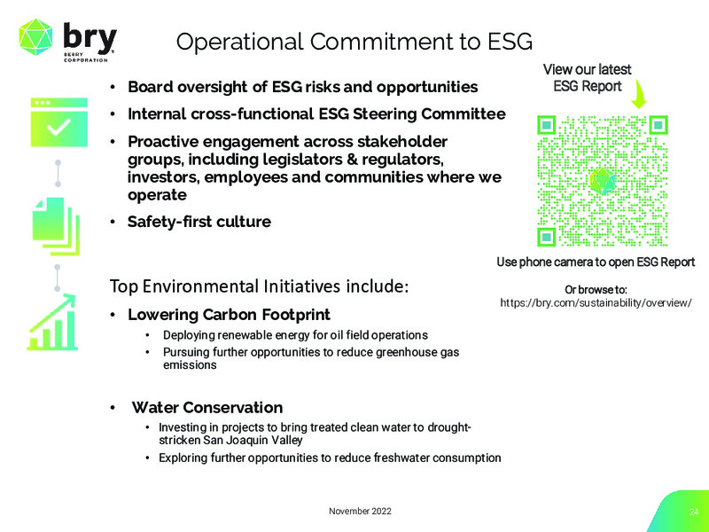3Q 2022 Earnings Presentation – Berry Corporation – slide 24