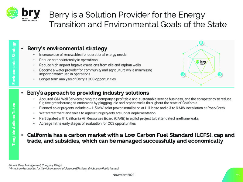 3Q 2022 Earnings Presentation – Berry Corporation – slide 25