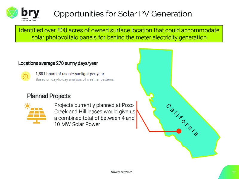 3Q 2022 Earnings Presentation – Berry Corporation – slide 27