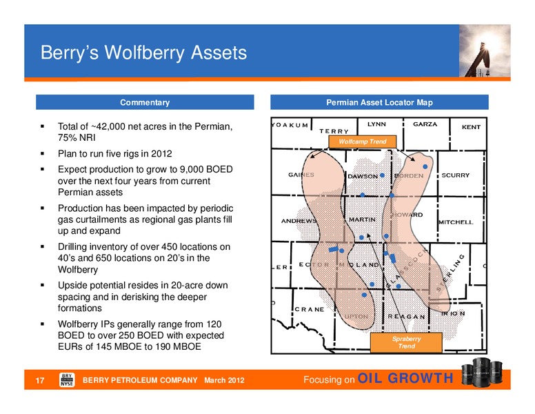 Company Update – Berry Petroleum Company – slide 16