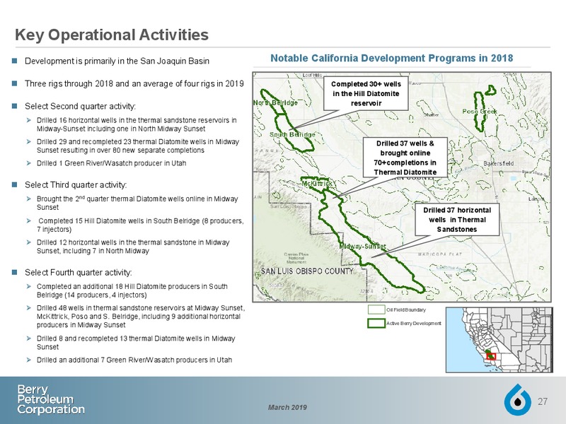 March 2019 Investor Presentation – Berry Petroleum Corp. – slide 26